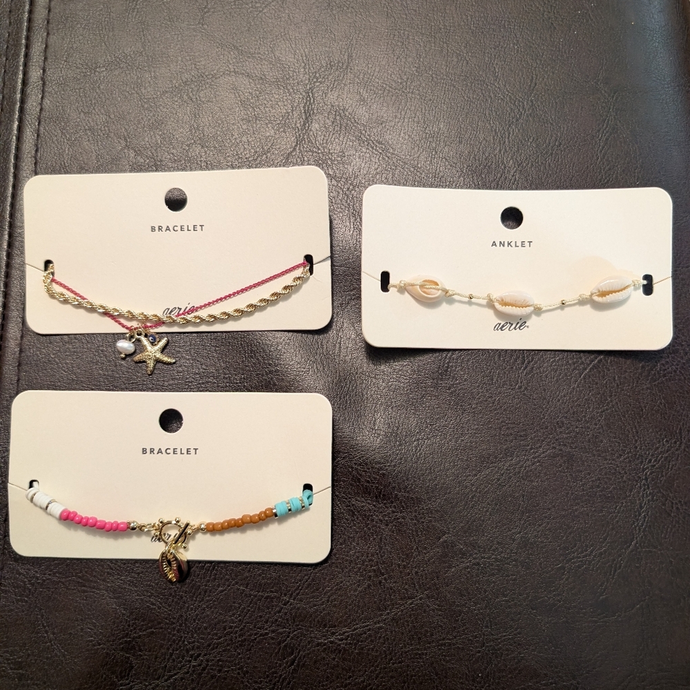 NWT Aerie Set Of 3 Bracelets/Anklets